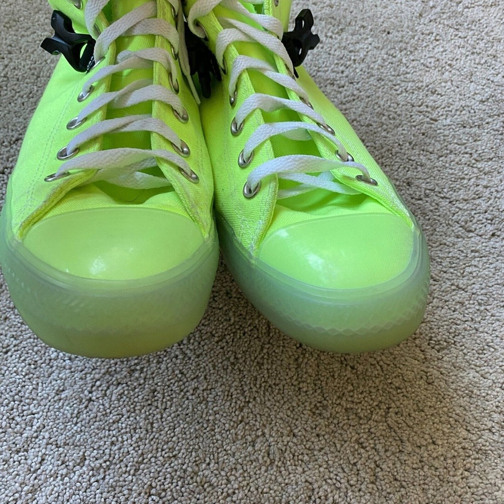 Converse Men's Sz 9 Neon Jelly Buckle Up High Top Chuck Taylor All Stars Sneaker - Picture 6 of 10